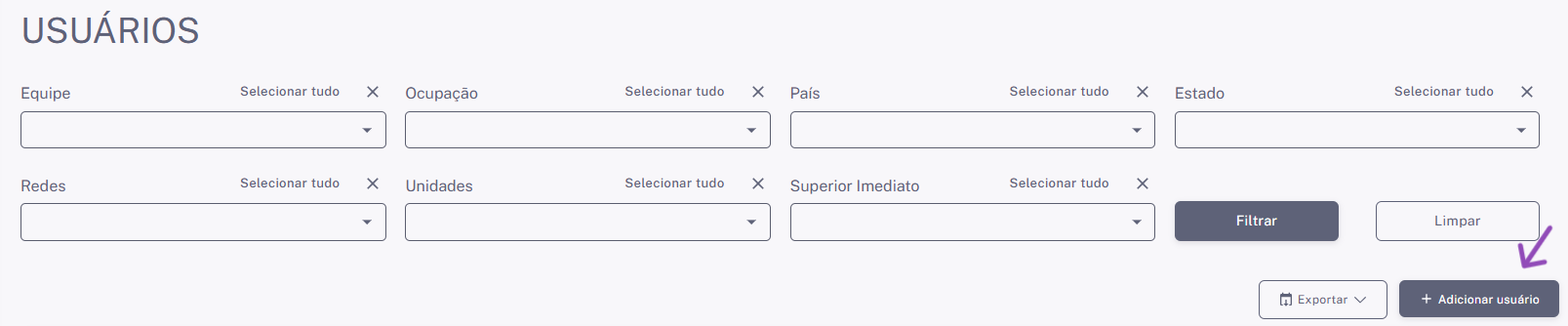 cadastrar usuarios